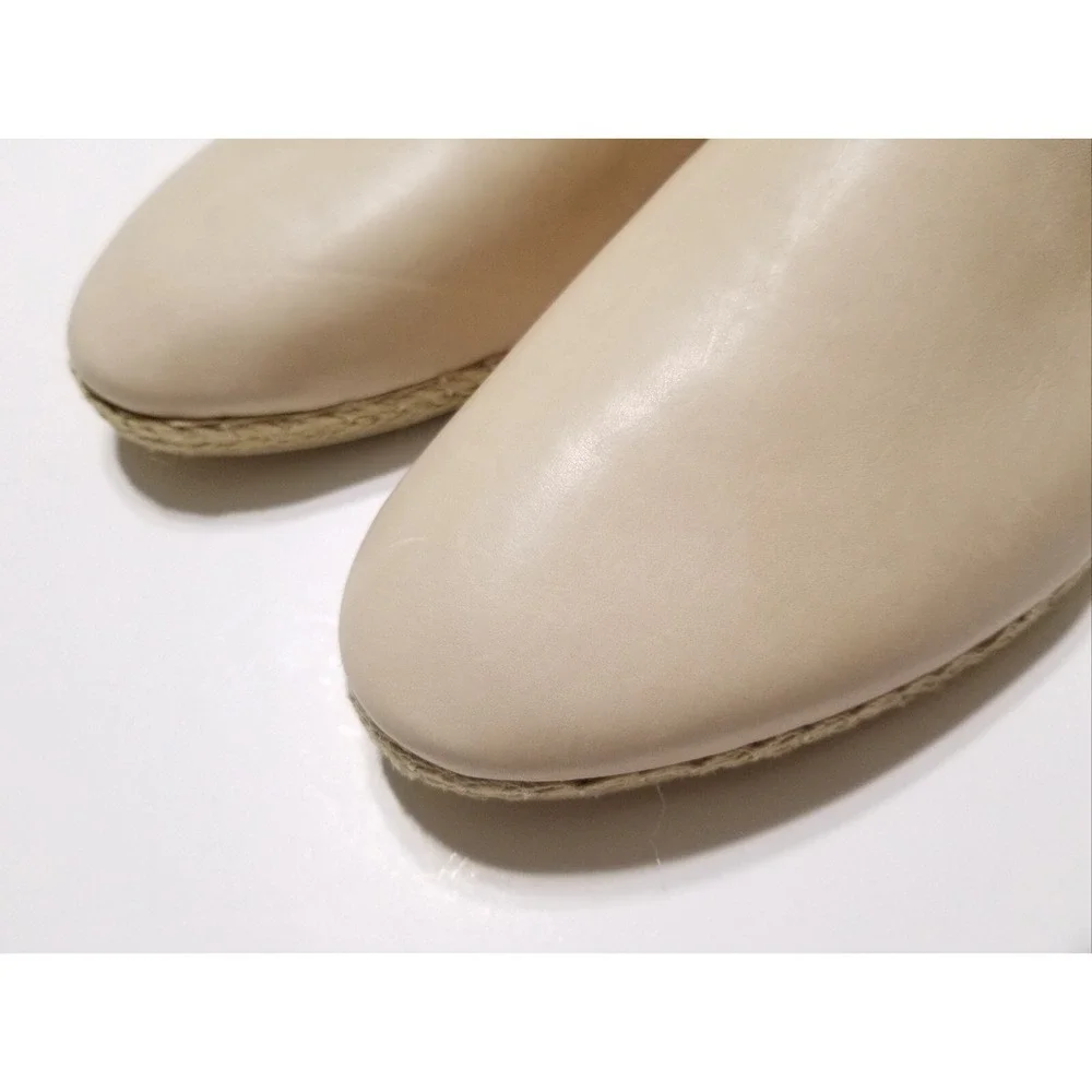 Vince Malia Leather Espadrilles Flat Loafers Sandember Beige NIB Size 9.5 $175 - Picture 13 of 16